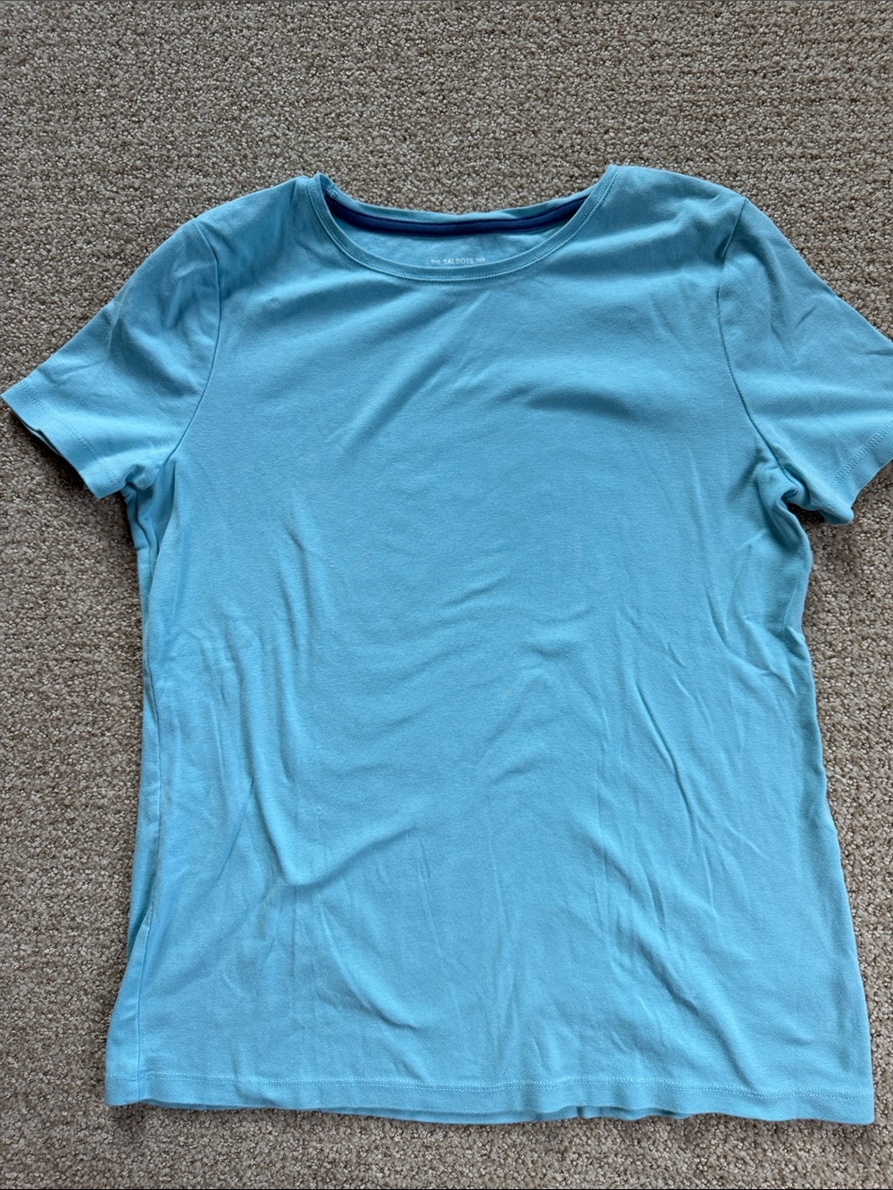 Talbots Light Blue Women’s Short Sleeve Crewneck Top